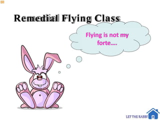Remedial Flying Class
Flying is not my
forte….
 