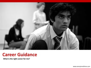 Career Guidance
What is the right career for me?


                                   www.neerajmandhana.com
 