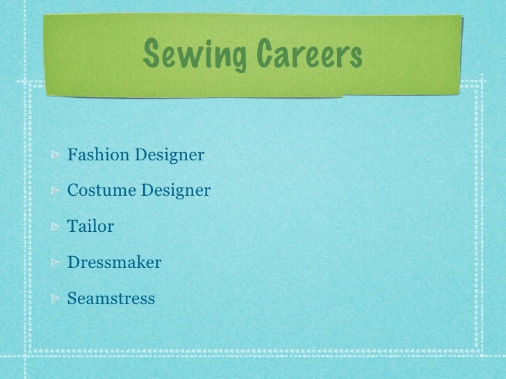 Sewing Careers Presentation