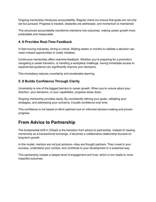 Career Development as a Service: The Power of Ongoing Mentorship for ...