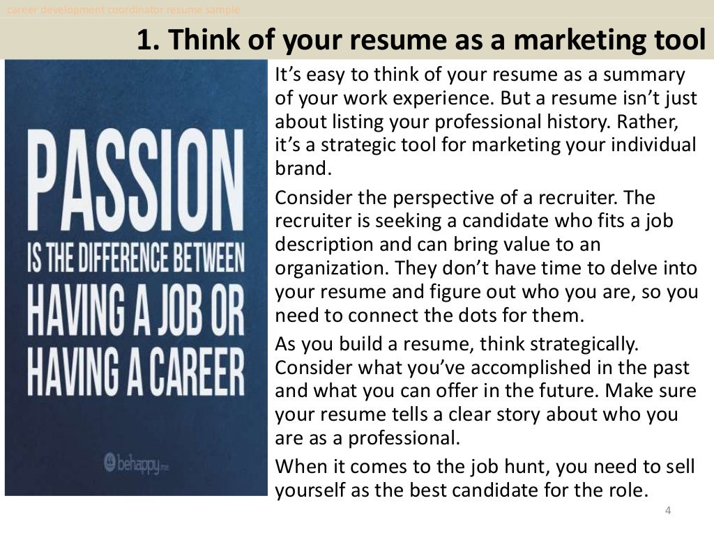 Career Development Coordinator Resume Sample Pdf Ebook Free Download