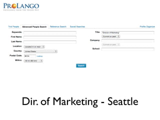Dir. of Marketing - Seattle
 