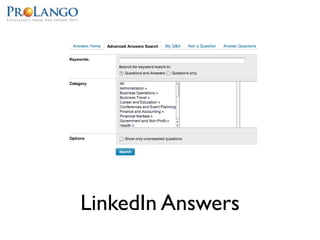 LinkedIn Answers
 