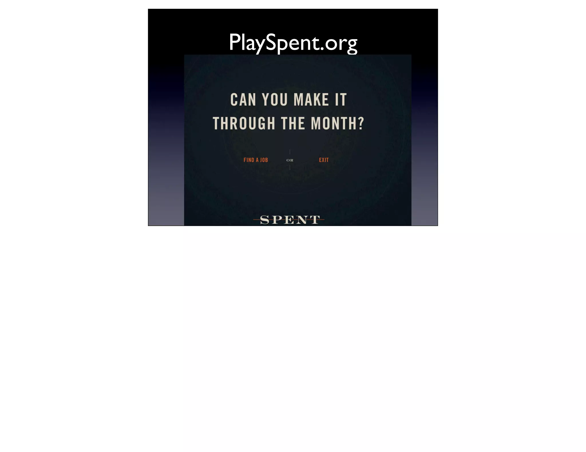 PlaySpent.org
 