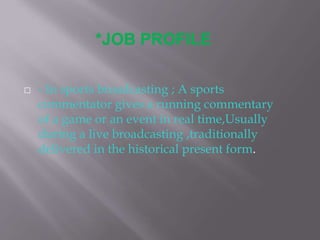 ppt on sports commentators 12 slides | PPTX