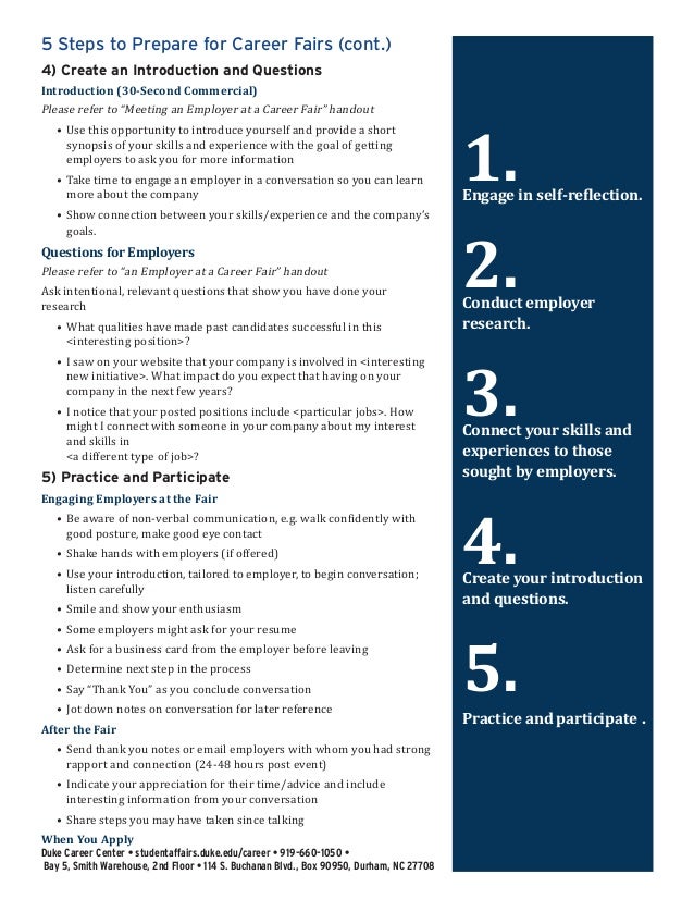 what questions to ask at a career fair
