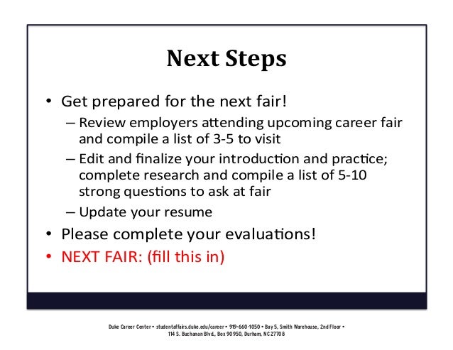 questions to ask at a career fair