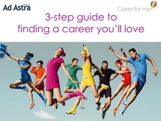 3-step guide to finding a career you’ll love  