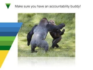 Make sure you have an accountability buddy!
 