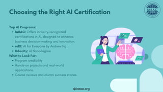 Career Growth with a Certificate in Artificial Intelligence | IABAC | PDF