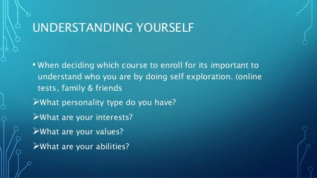 why is understanding yourself important in your career development