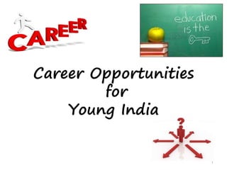 1
Career Opportunities
for
Young India
 