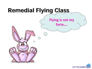 Remedial Flying Class
Flying is not my
forte….
 