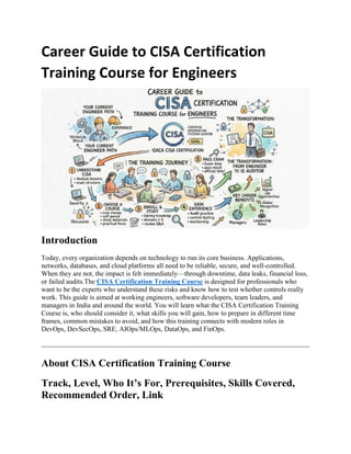 Career Guide to CISA Certification Training Course for Engineers.pdf