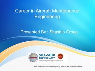 Career in aircraft maintenance engineering | PPT