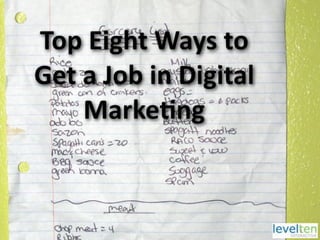 Top 8 Ways to Get a Job in Digital Marketing, Plus 3 Industry Trends to Watch