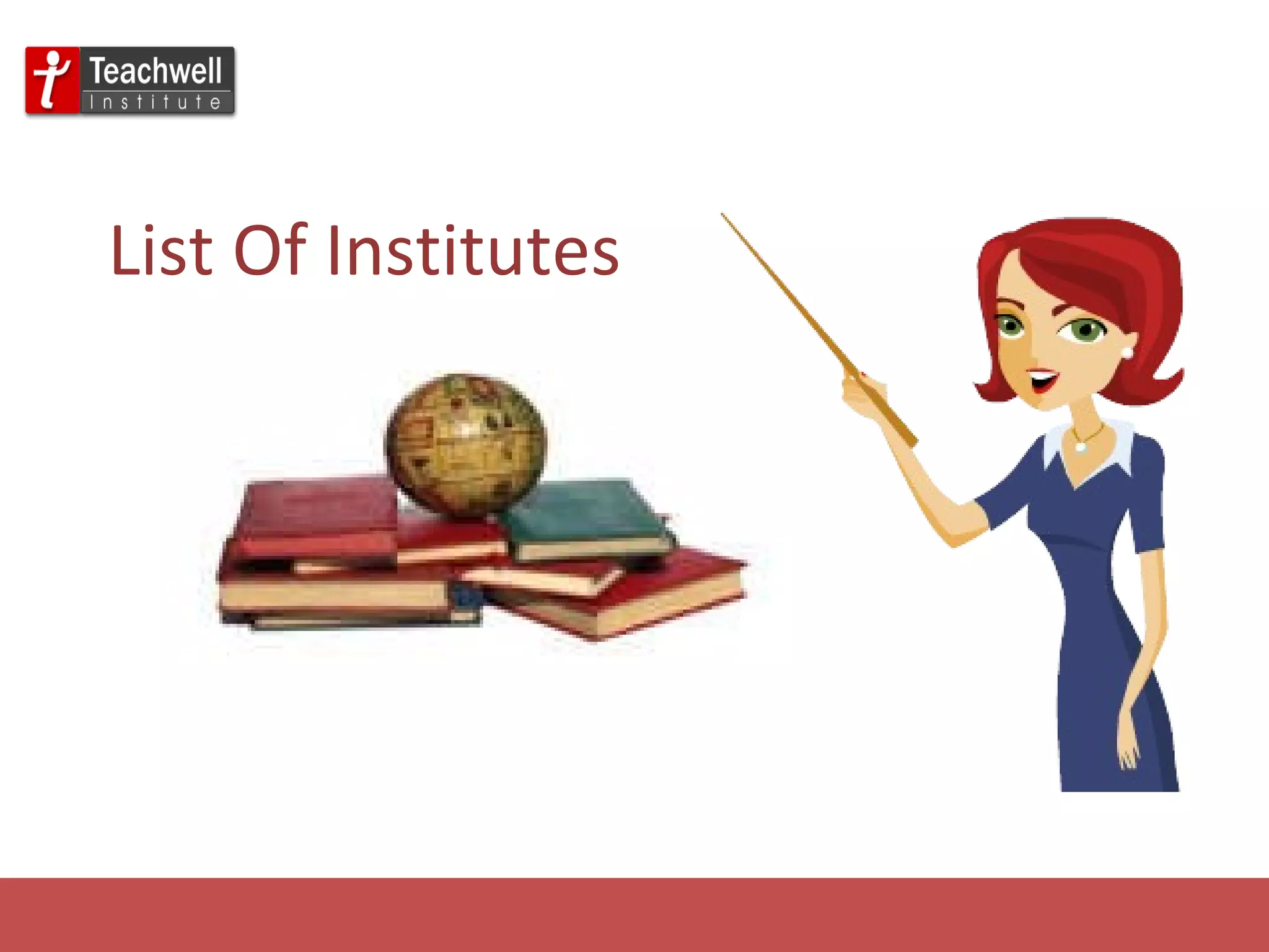 List Of Institutes  