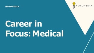 NOTOPEDIA
Career in
Focus: Medical
 