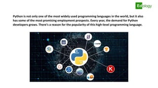 Career in Python: Basic Skills & Opportunities | PPT