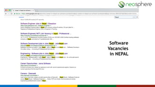 Software
Vacancies
in NEPAL
 