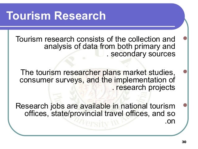 secondary research methods in travel and tourism