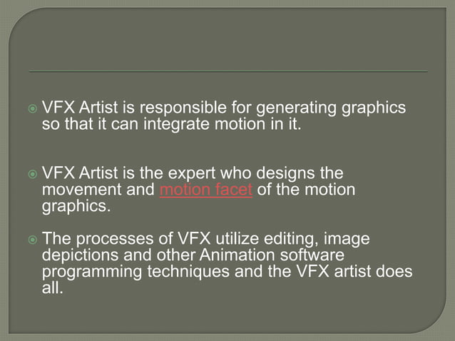 Career in Visual Effects | PPT