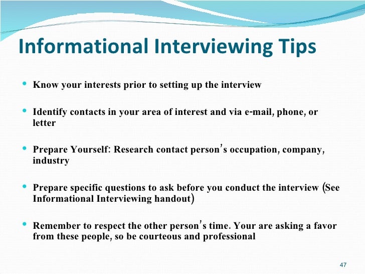 informational interview definition