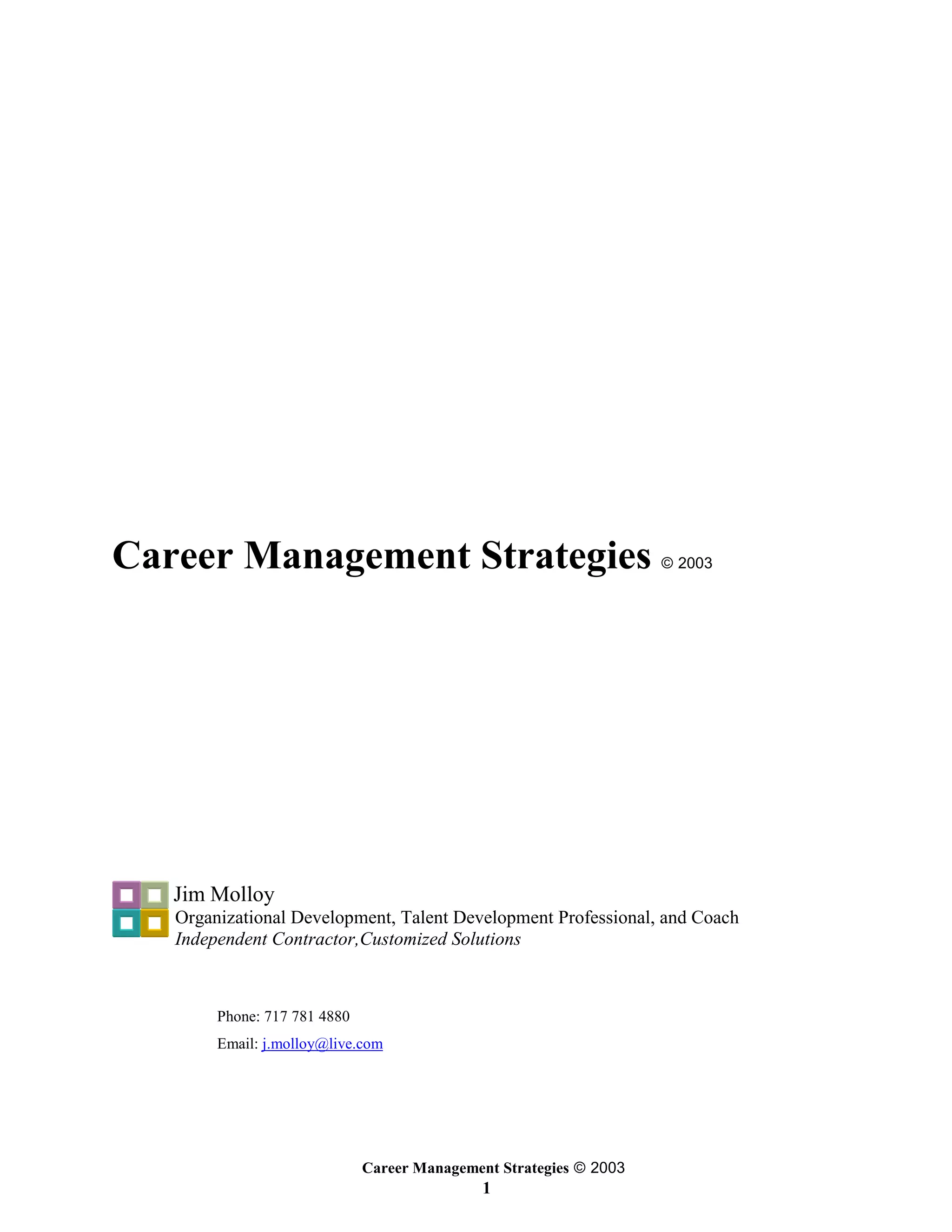 Career Management Strategies