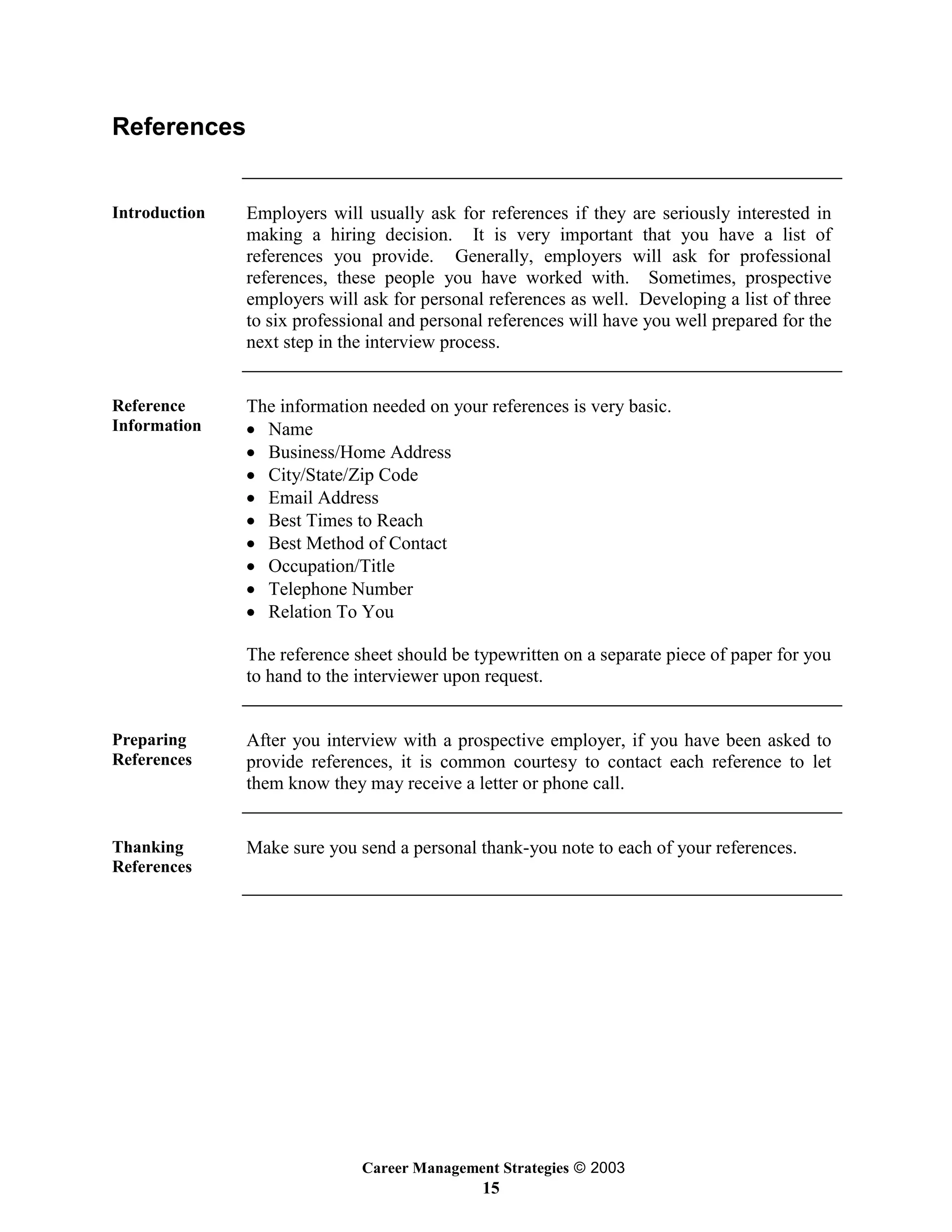 Career Management Strategies