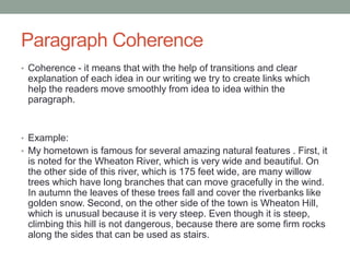 Elements of A Paragraph | PPTX