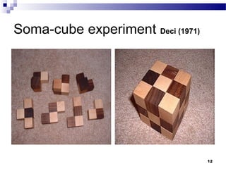 Soma-cube experiment Deci (1971)




                                   12
 