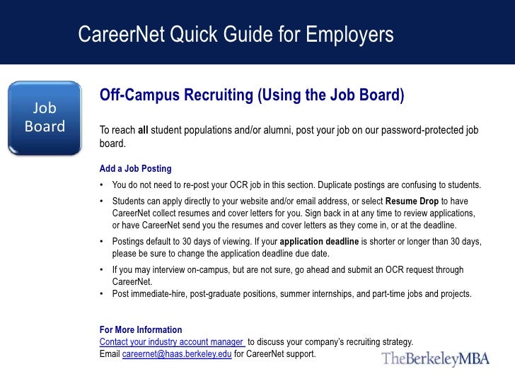 Haas Mba Recruiting Policies careernet guide for berkeley mba employers Haas Mba Recruiting Policies careernet guide for berkeley mba employers
