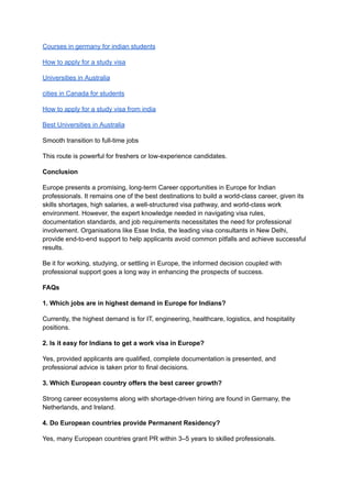 Career Opportunities in Europe_ A Complete Guide for Indian ...