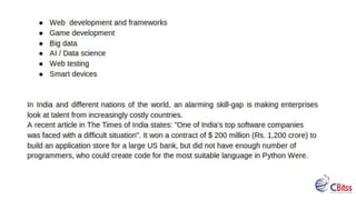 Career opportunities in python | PPTX