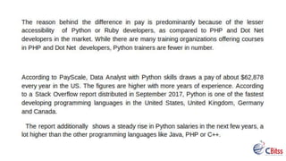 Career opportunities in python | PPTX