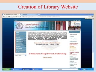 Creation of Library Website
 