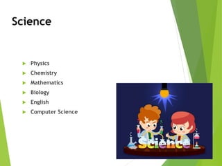Science
 Physics
 Chemistry
 Mathematics
 Biology
 English
 Computer Science
 