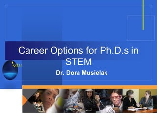 DGM
Career Options for Ph.D.s in
STEM
Dr. Dora Musielak
 