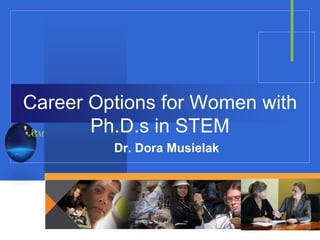 DGM
Career Options for Women with
Ph.D.s in STEM
Dr. Dora Musielak
 