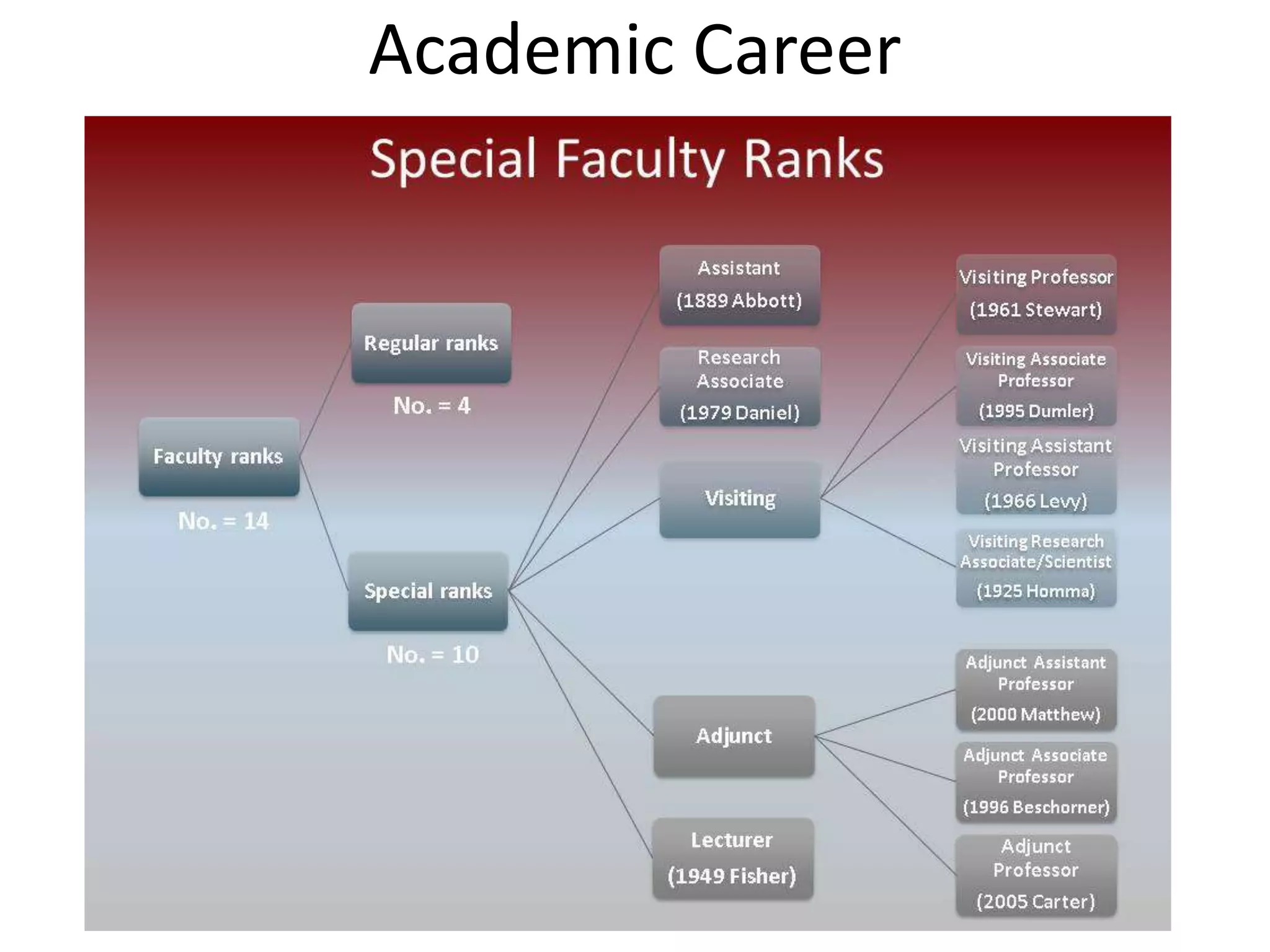 Academic Career
 