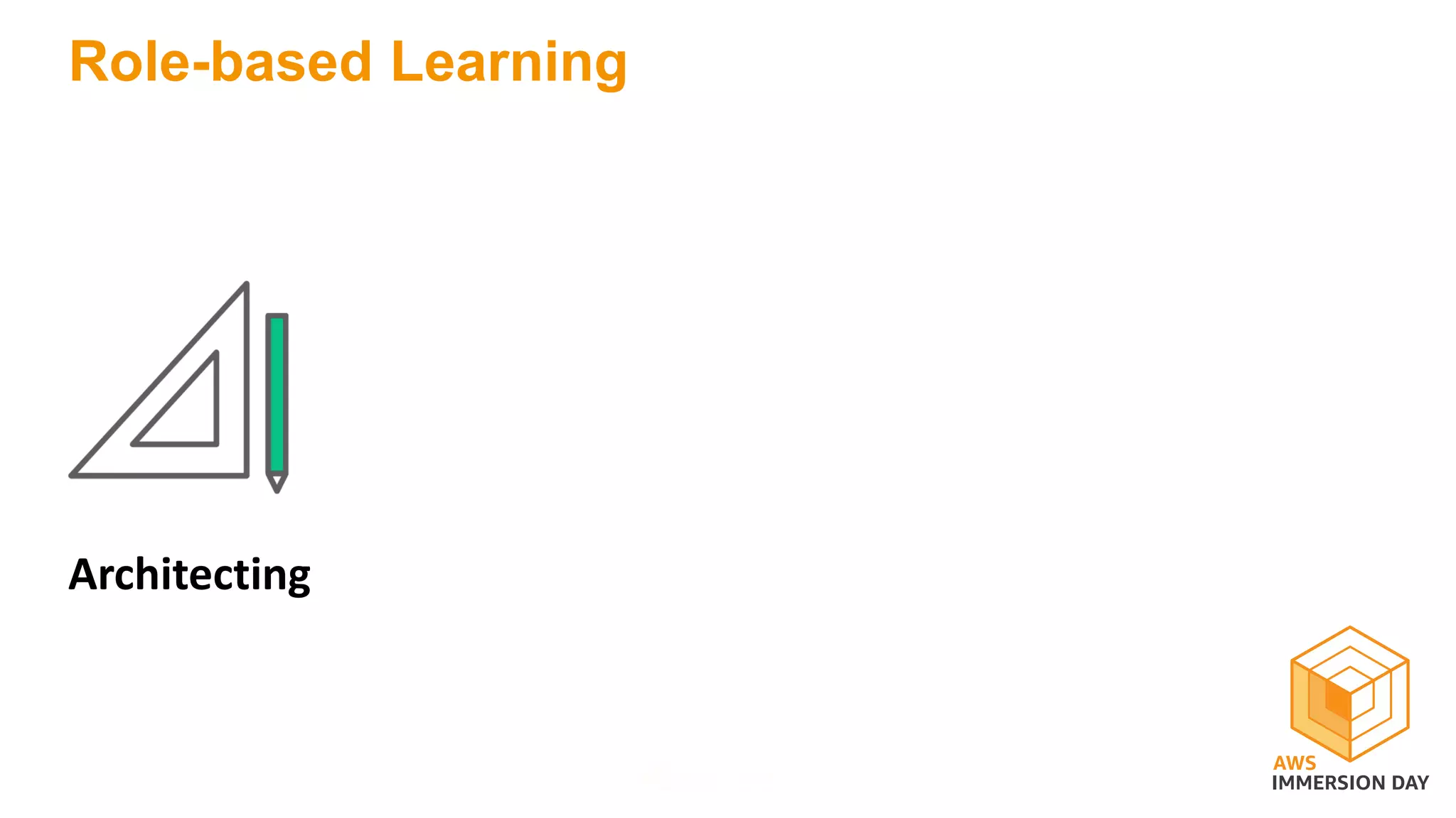 Role-based Learning
Architecting
 