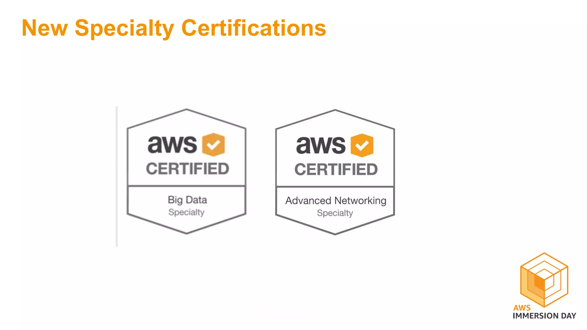 New Specialty Certifications
 