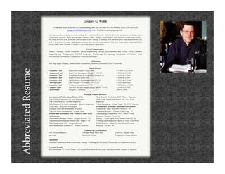 Abbreviated 
                       Resume 
Abbreviated Resume 
 