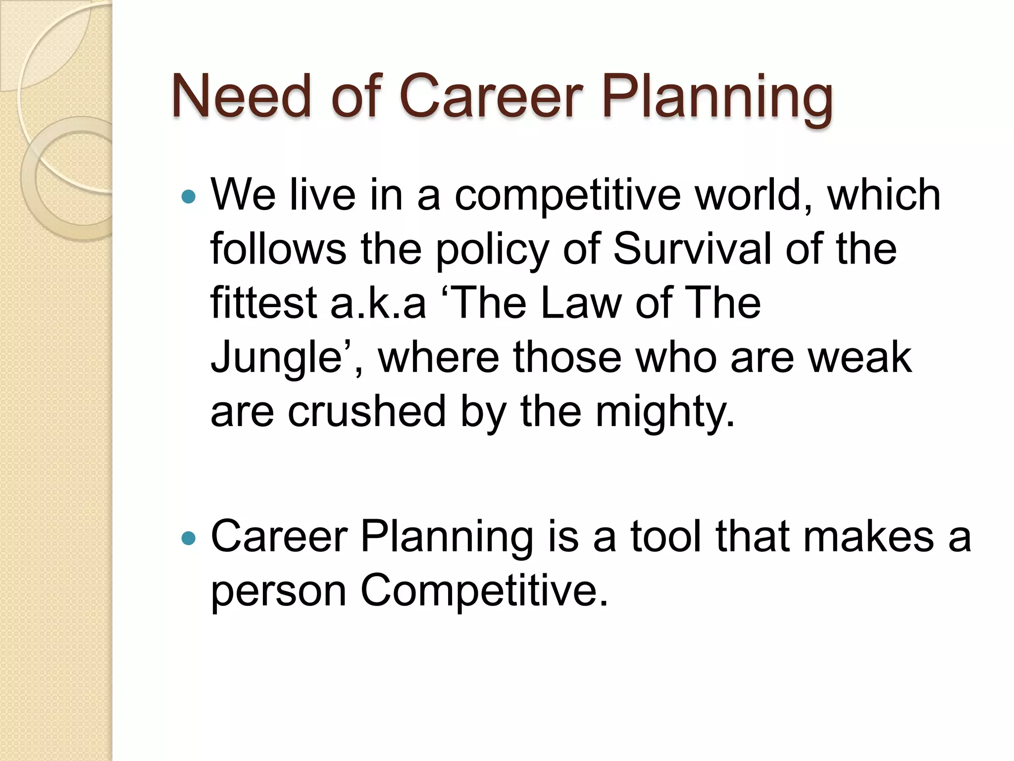 Career planning | PPT