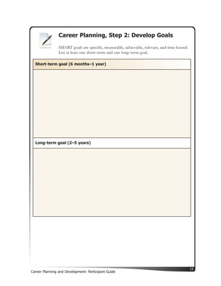 Career Planning and Development Participant Guide | PDF