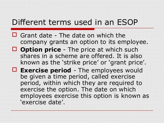 Stock options grant date exercise date