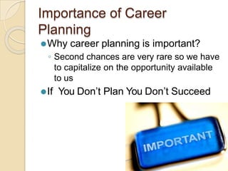 Career planning dsb | PPTX | College Planning | College Education