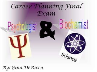 Career Planning Final
           Exam




By: Gina DeRicco
 