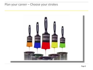 Plan your career – Choose your strokes




                                         Page 8
 