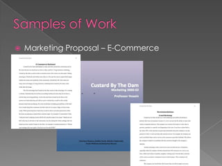    Marketing Proposal – E-Commerce
 